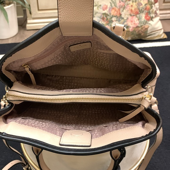 Kate Spade Ward Place Evangelie Satchel Bag Dusty Pink/Black Medium - Picture 14 of 16